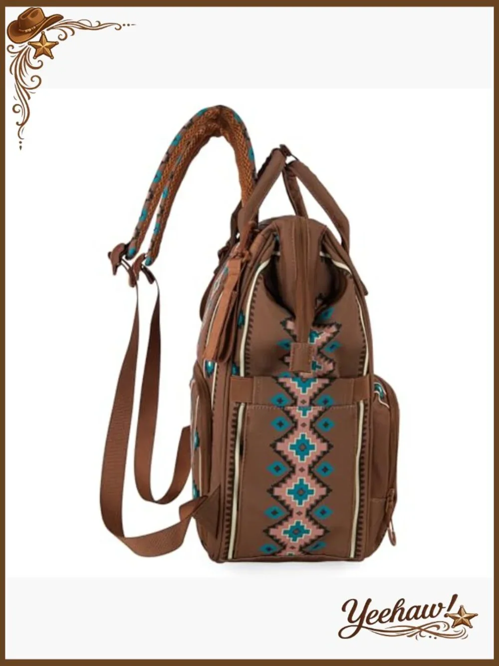 Western Aztec Diaper Bag Backpack Travel Backpack Multi-Function Baby Bags for